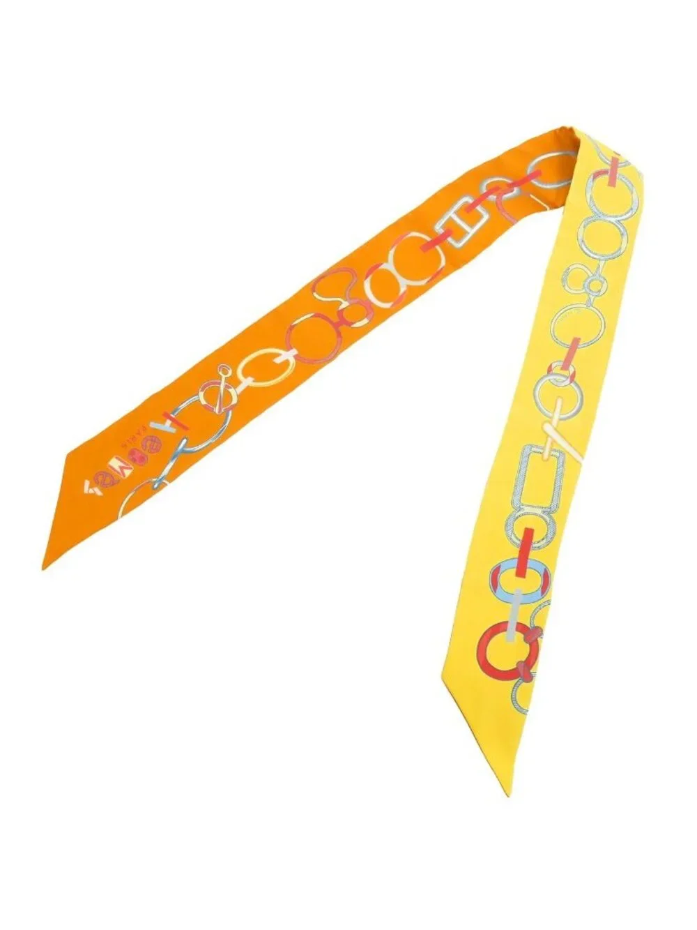 Hermes Twilly Orange Cui Rouge Silk Do Re Boucle Scarf